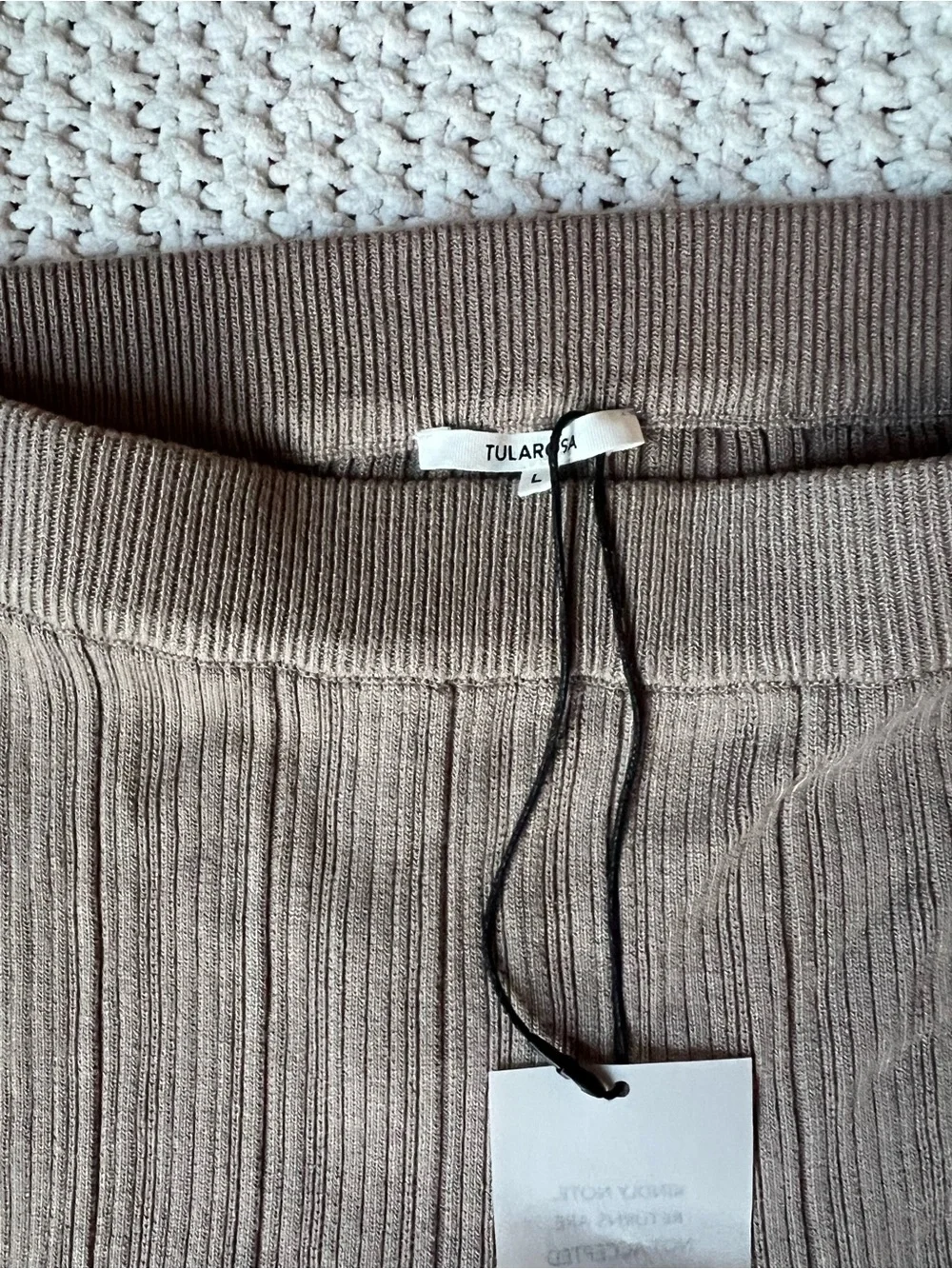 NWT Tularosa Variegated Rib Pant in Taupe Stretchy Comfy Pants Cute Size Large